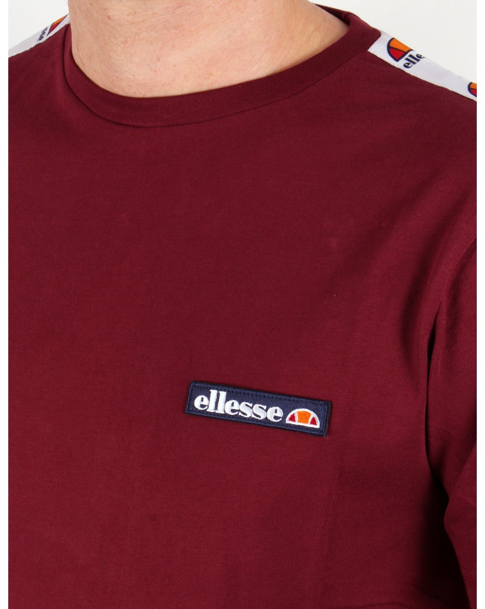 Ellesse Merlo Taping T-shirt Burgundy