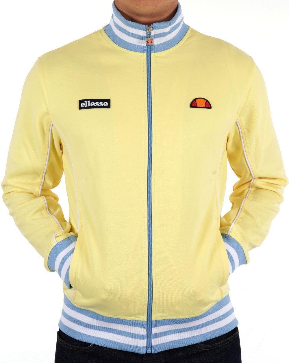 Ellesse Milan Track Top Light Yellow/Sky Blue