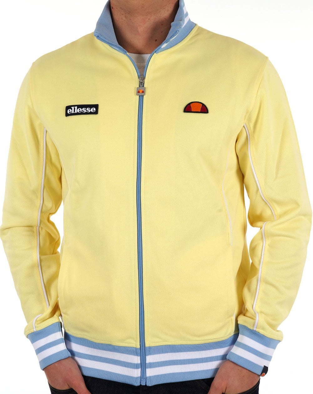 Ellesse Milan Tracktop Hellgelb/Himmelblau