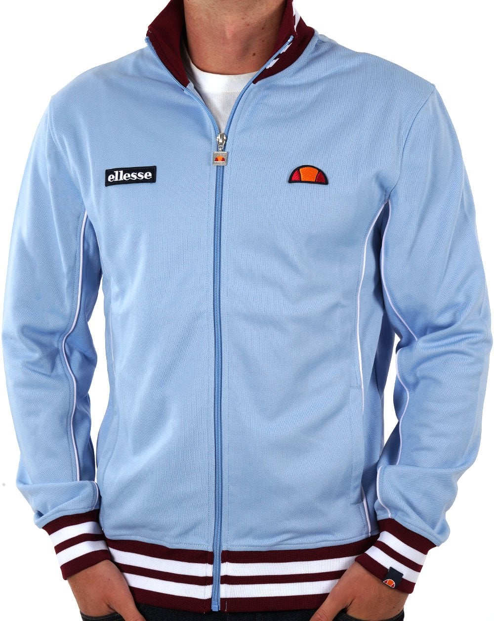 Ellesse Milan Track Top Sky Claret