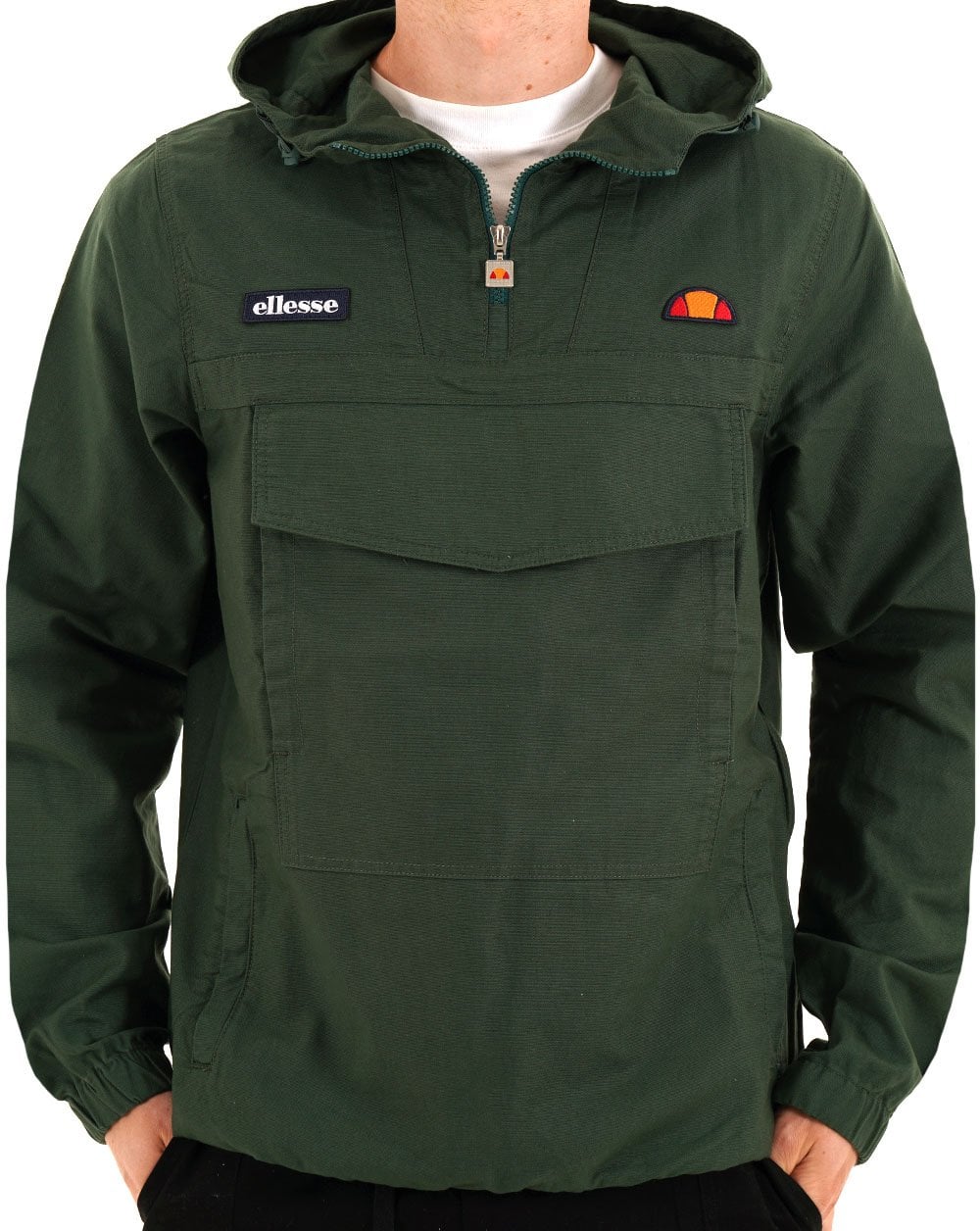 Ellesse Mont Canvas Overhead Jacket Dark Green