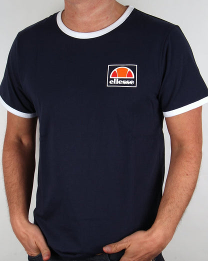 Ellesse Monte Ringer T-Shirt Marineblau