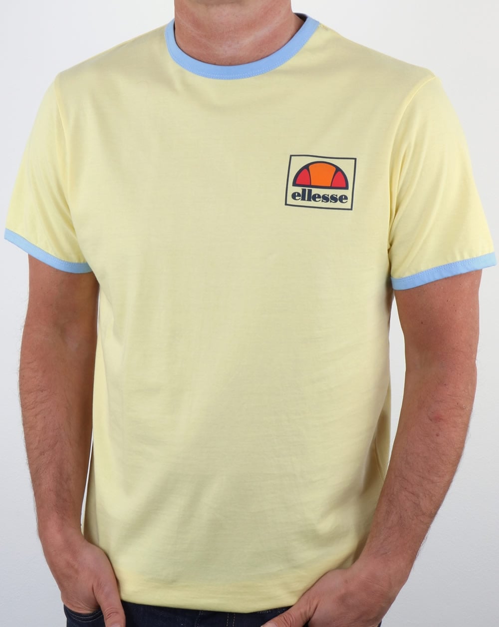 Ellesse – Montefello Ringer-T-Shirt, Zitronengelb