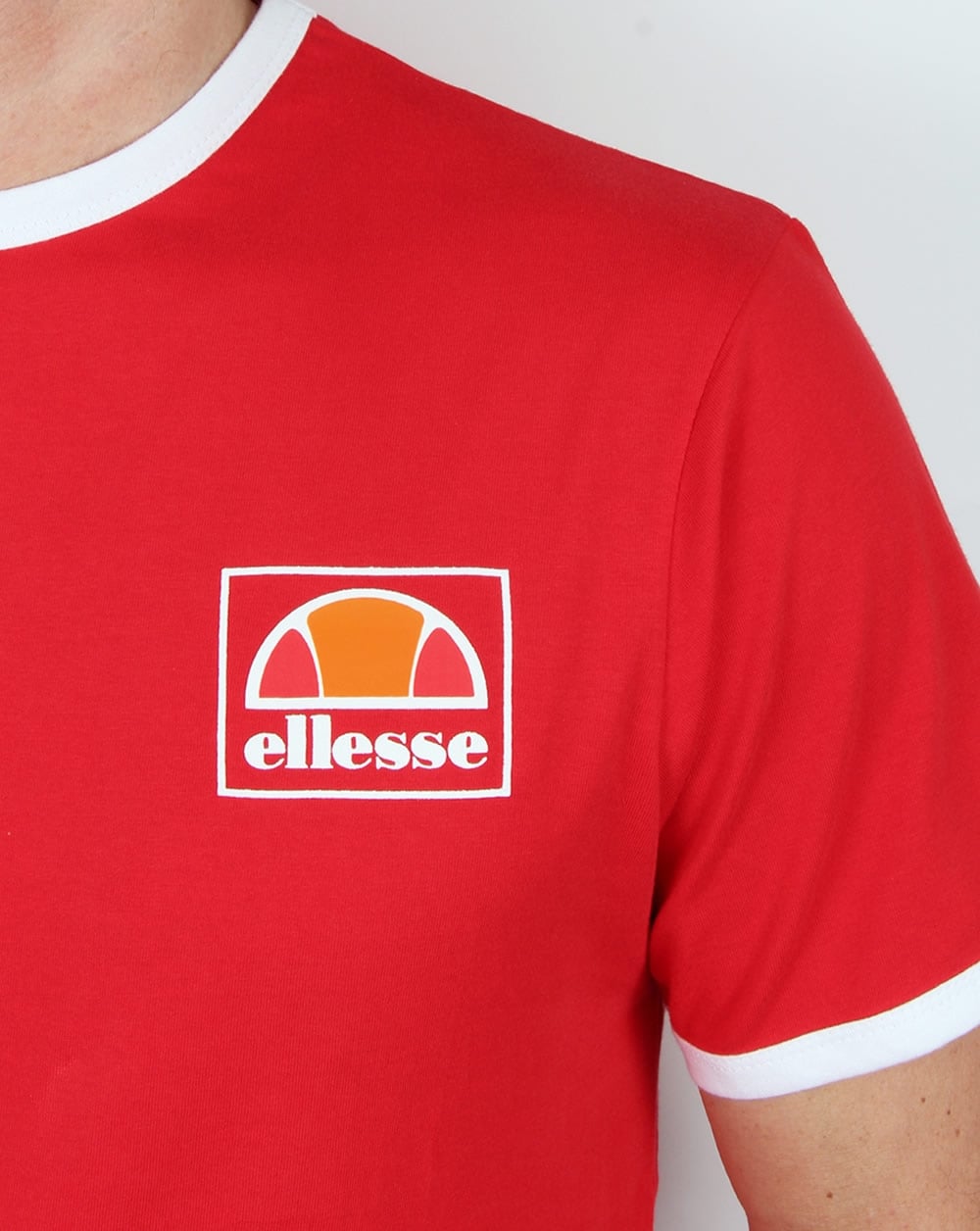 Ellesse Montefello Ringer T Shirt Red