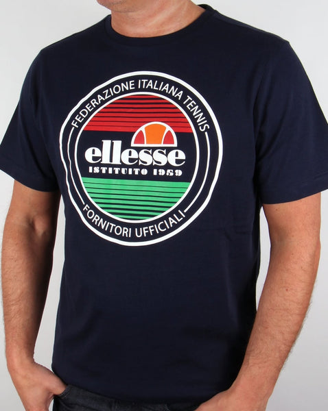 Ellesse Old Skool Logo T-shirt Navy