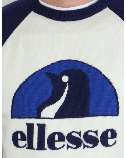 Ellesse – Pinguin-Skipullover im Stil der 80er