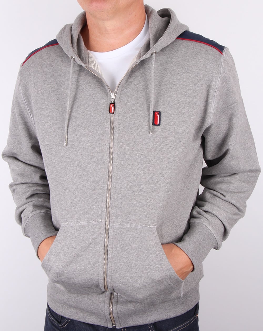 Ellesse – Penguin – Kapuzenpullover in Anthrazitmeliert