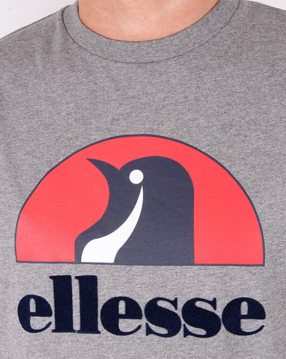 Ellesse – T-Shirt mit Pinguin-Logo, Anthrazitmeliert