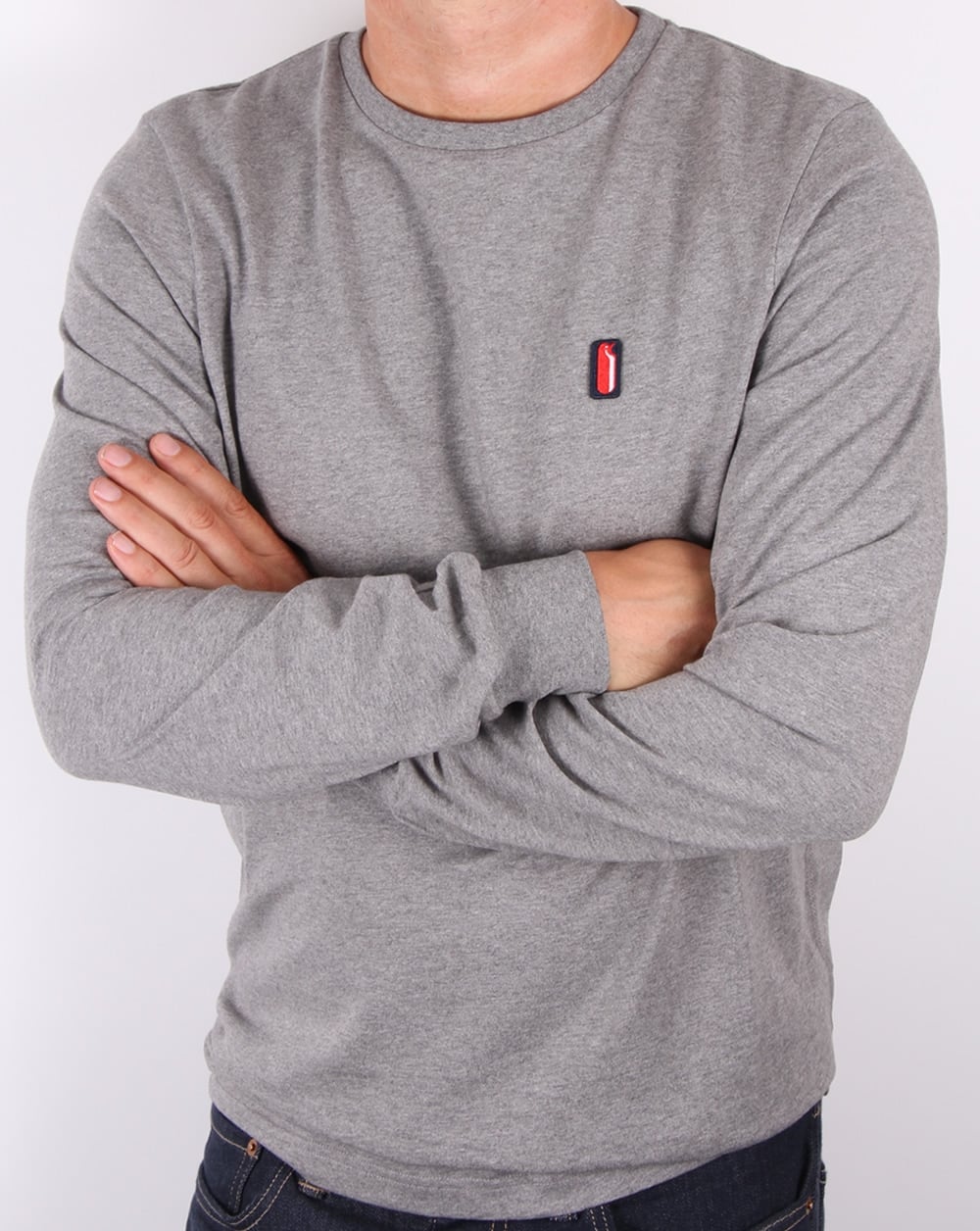 Ellesse Penguin Long Sleeve T-shirt Charcoal Marl