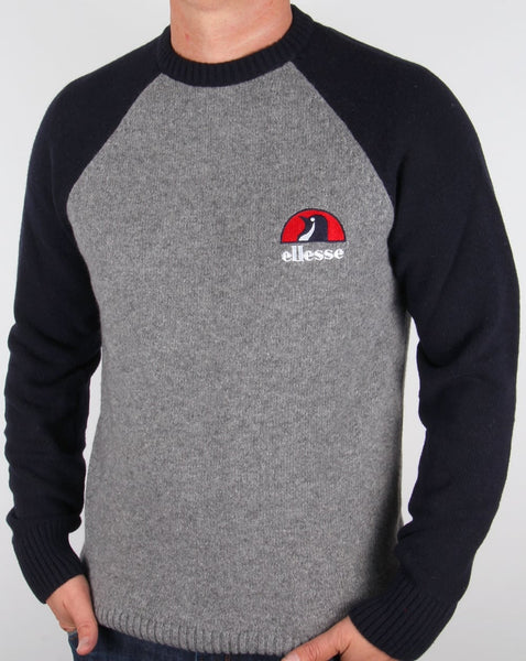 Ellesse Penguin Premium Jumper Grey / Navy