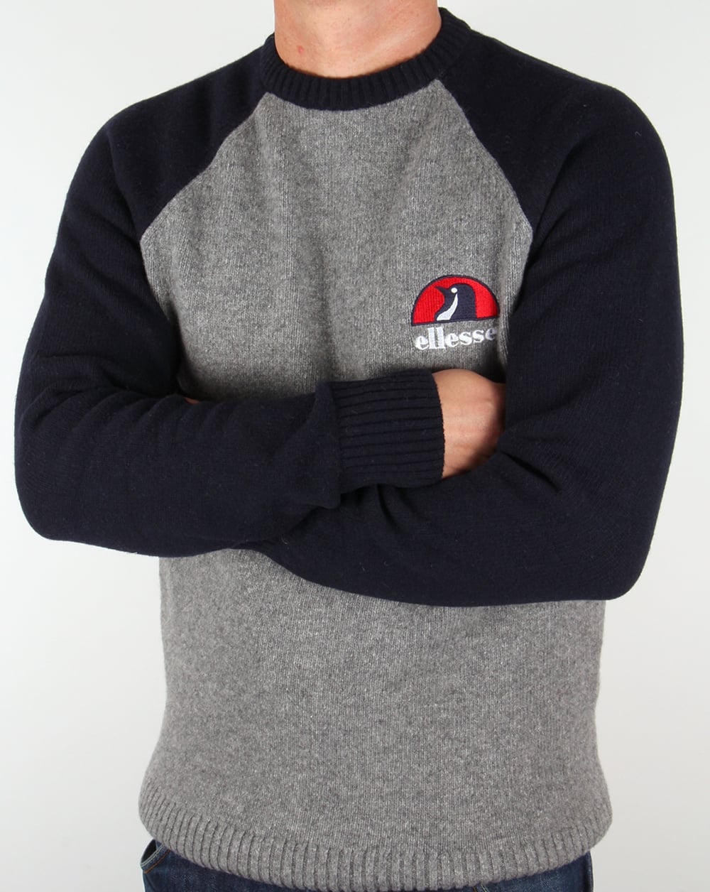 Ellesse Penguin Premium Pullover Grau / Marineblau