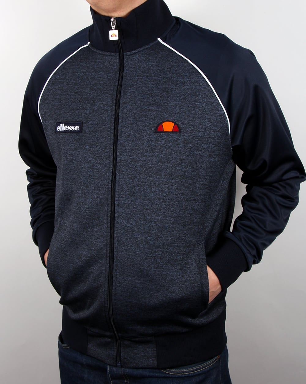 Ellesse Piped Track Top Navy