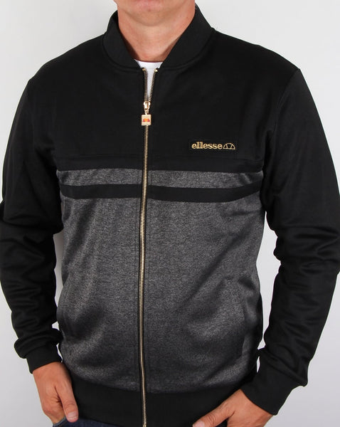 Ellesse Premium Track Top Black/ Silver Grey