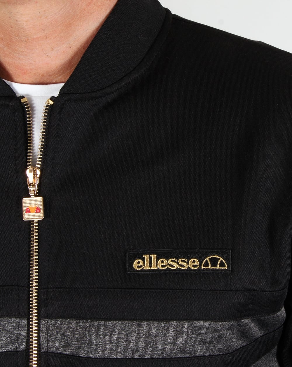 Ellesse Premium Track Top Schwarz/ Silbergrau