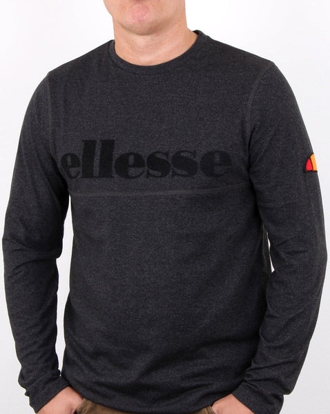 Ellesse Prolio Ls T Shirt Graphite Marl