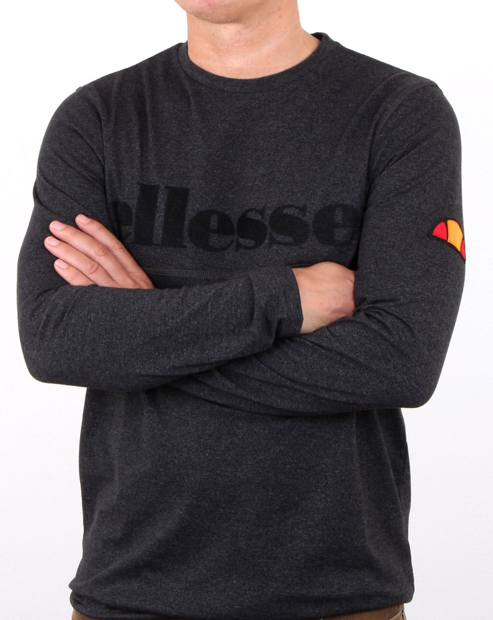 Ellesse Prolio Ls T Shirt Graphite Marl