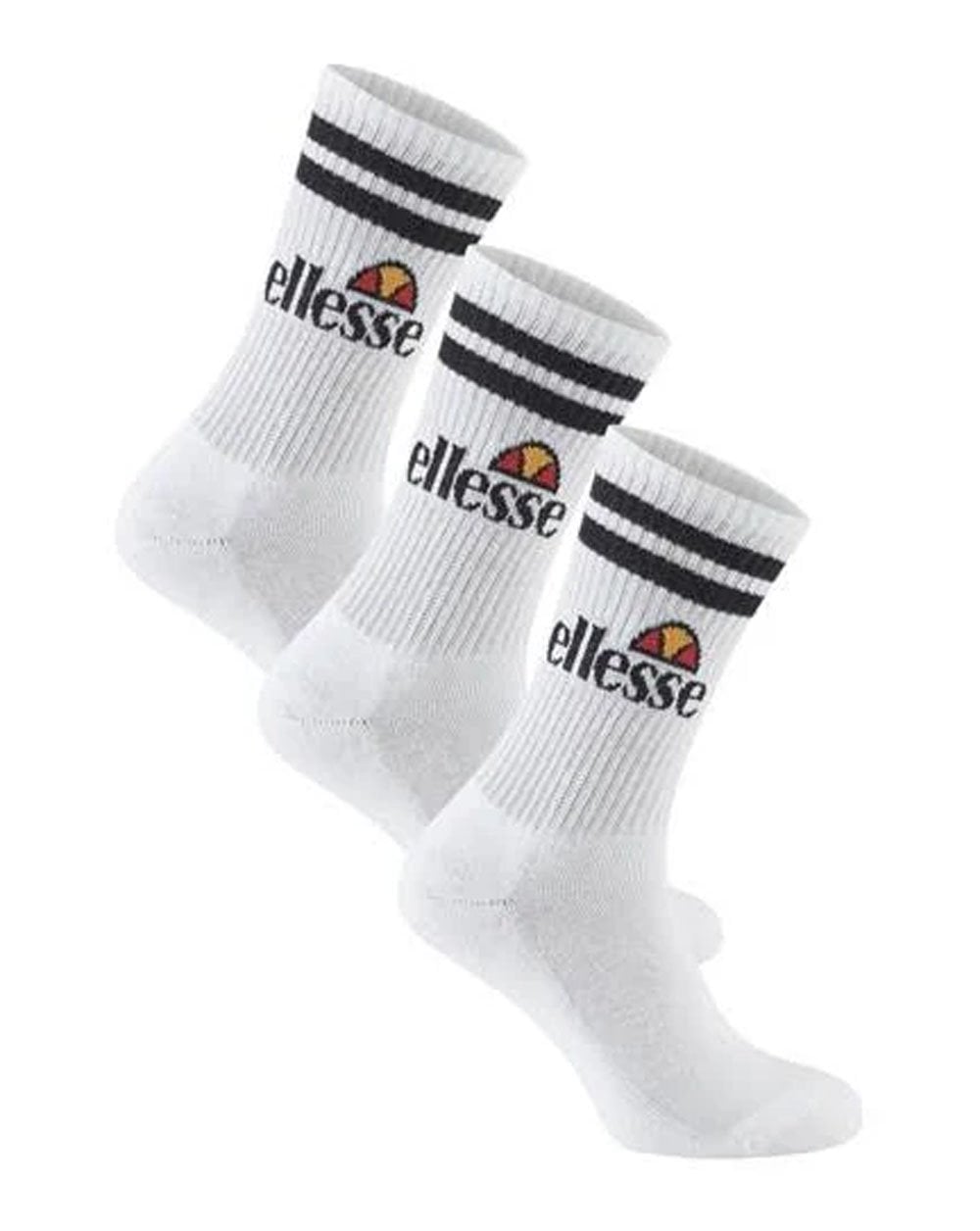 Ellesse Pullo 3 Pack Crew Socks White/Navy