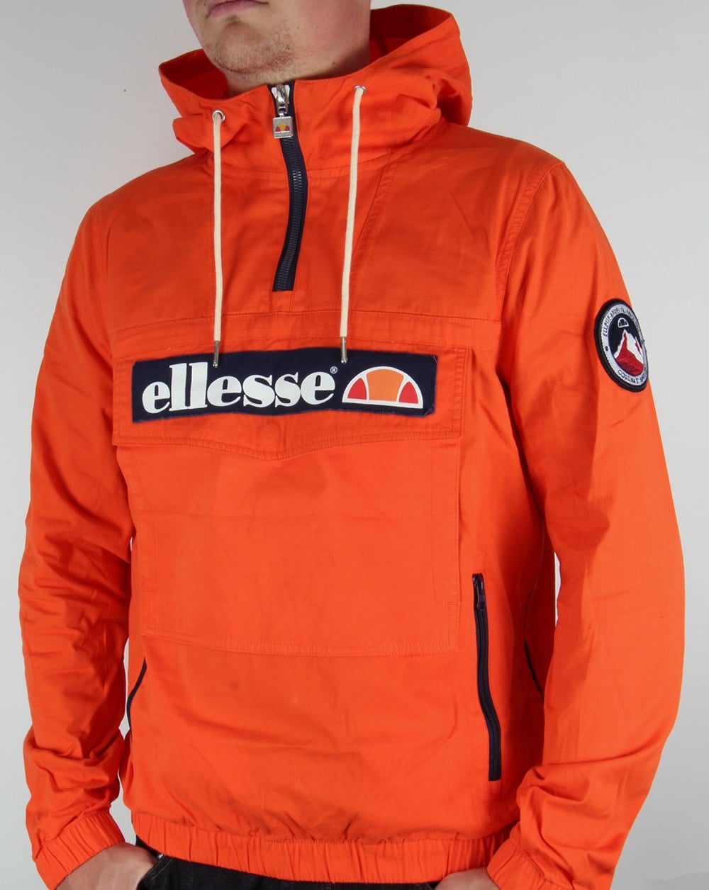 Ellesse – QTR – Smock-Jacke mit Reißverschluss in Orange