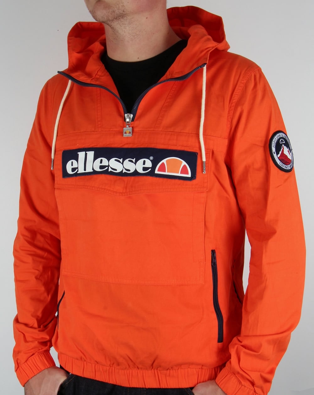Ellesse – QTR – Smock-Jacke mit Reißverschluss in Orange