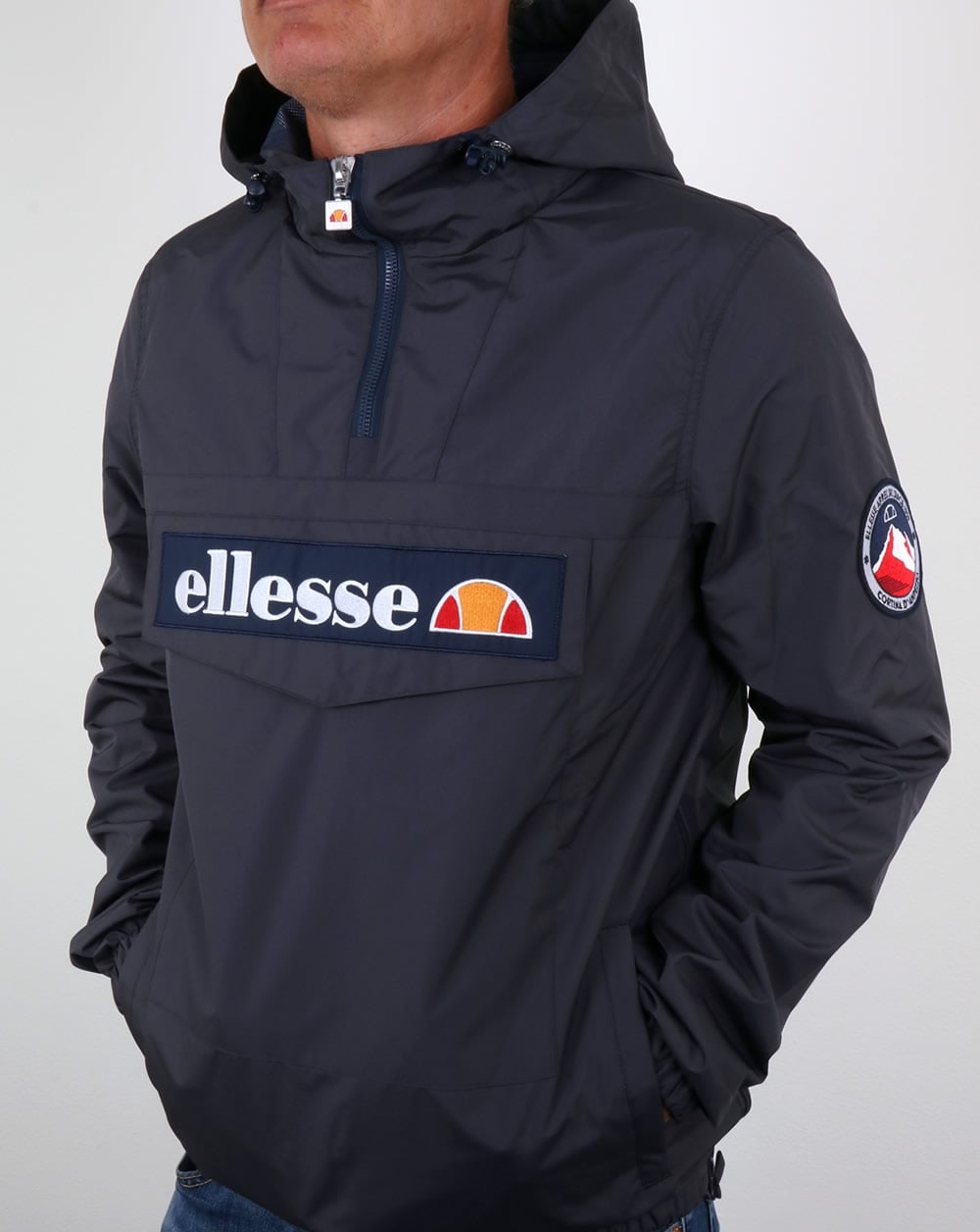 Ellesse Quarter Zip Overhead Jacket Dark Grey