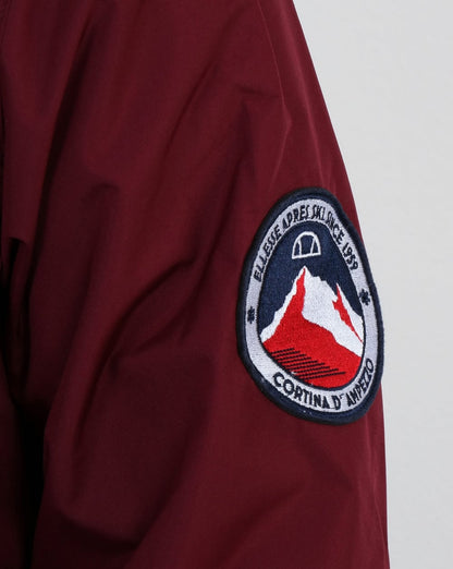 Ellesse – Burgunderrote Jacke zum Überziehen mit Viertelreißverschluss