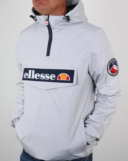 Ellesse – Überziehjacke mit Viertelreißverschluss, Hellgrau
