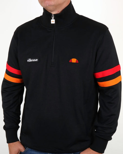 Ellesse Quarter Zip Roma Track Top Black