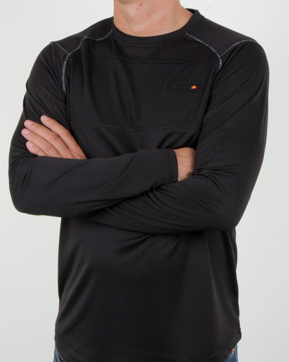 Ellesse – Radiate – Langarm-T-Shirt in Schwarz
