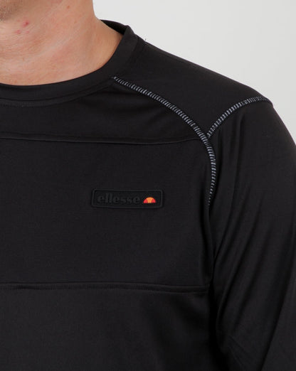 Ellesse – Radiate – Langarm-T-Shirt in Schwarz