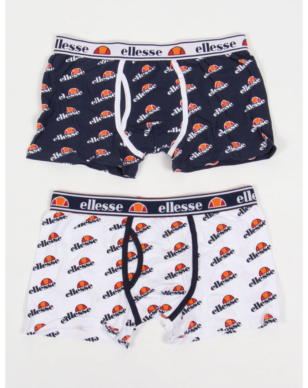 Ellesse Reno Logos Boxershorts Doppelpack Marine/Weiß