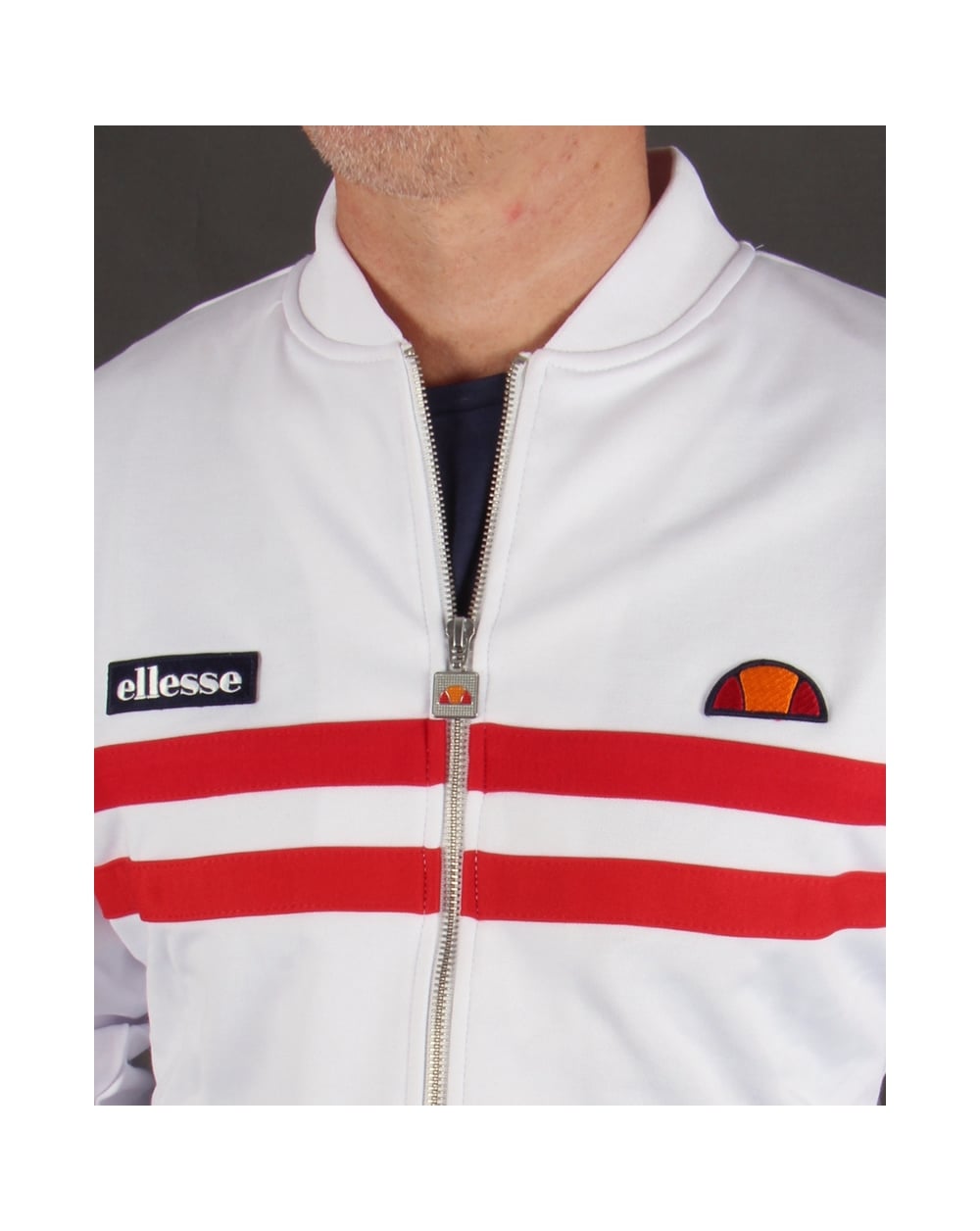 Ellesse Rimini 2 Track Top White/Red
