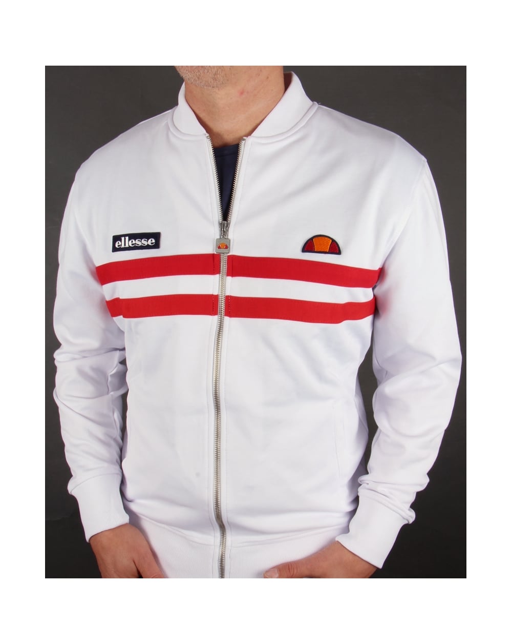 Ellesse Rimini 2 Track Top White/Red