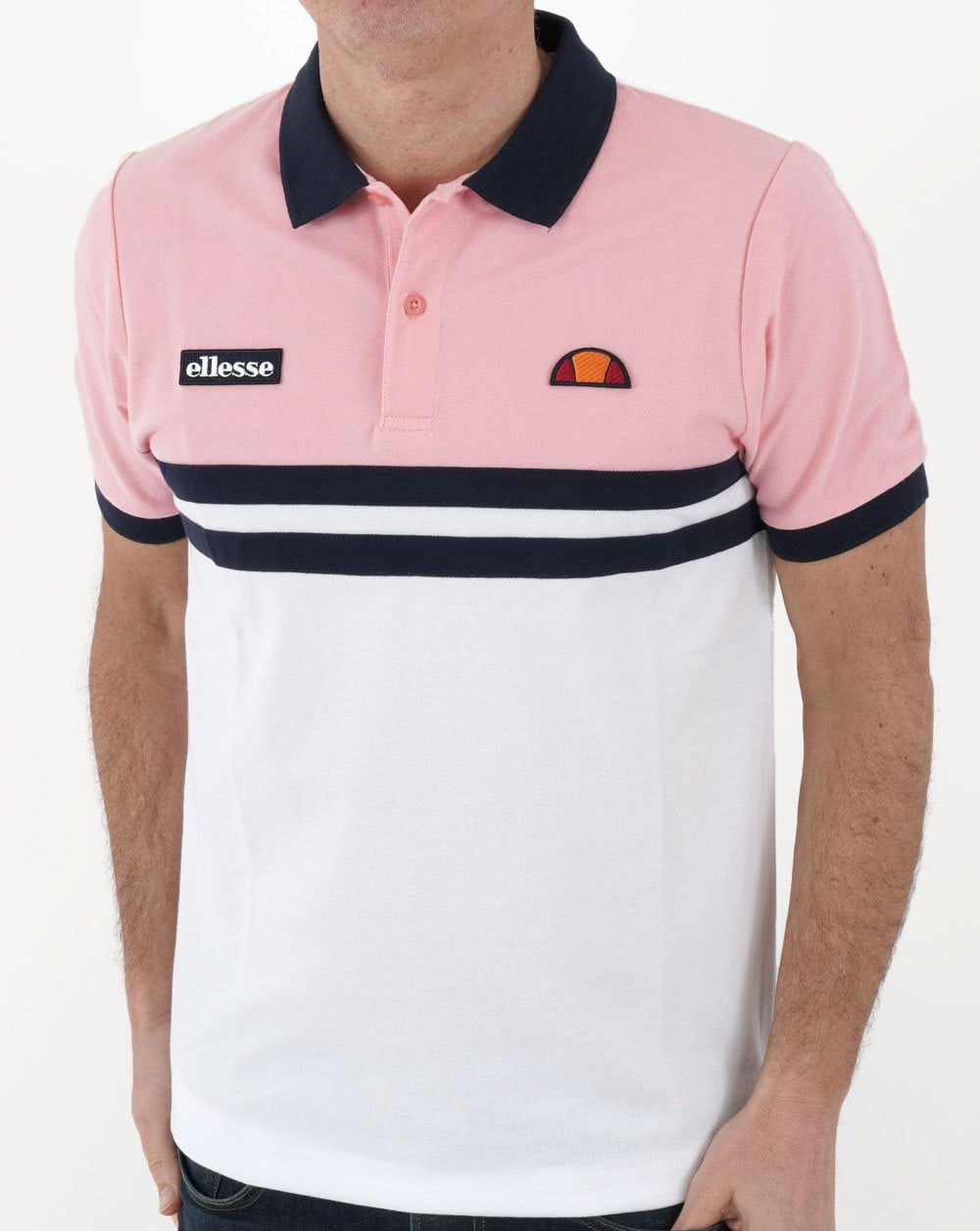 Ellesse Rimini Poloshirt Rosa/Weiß