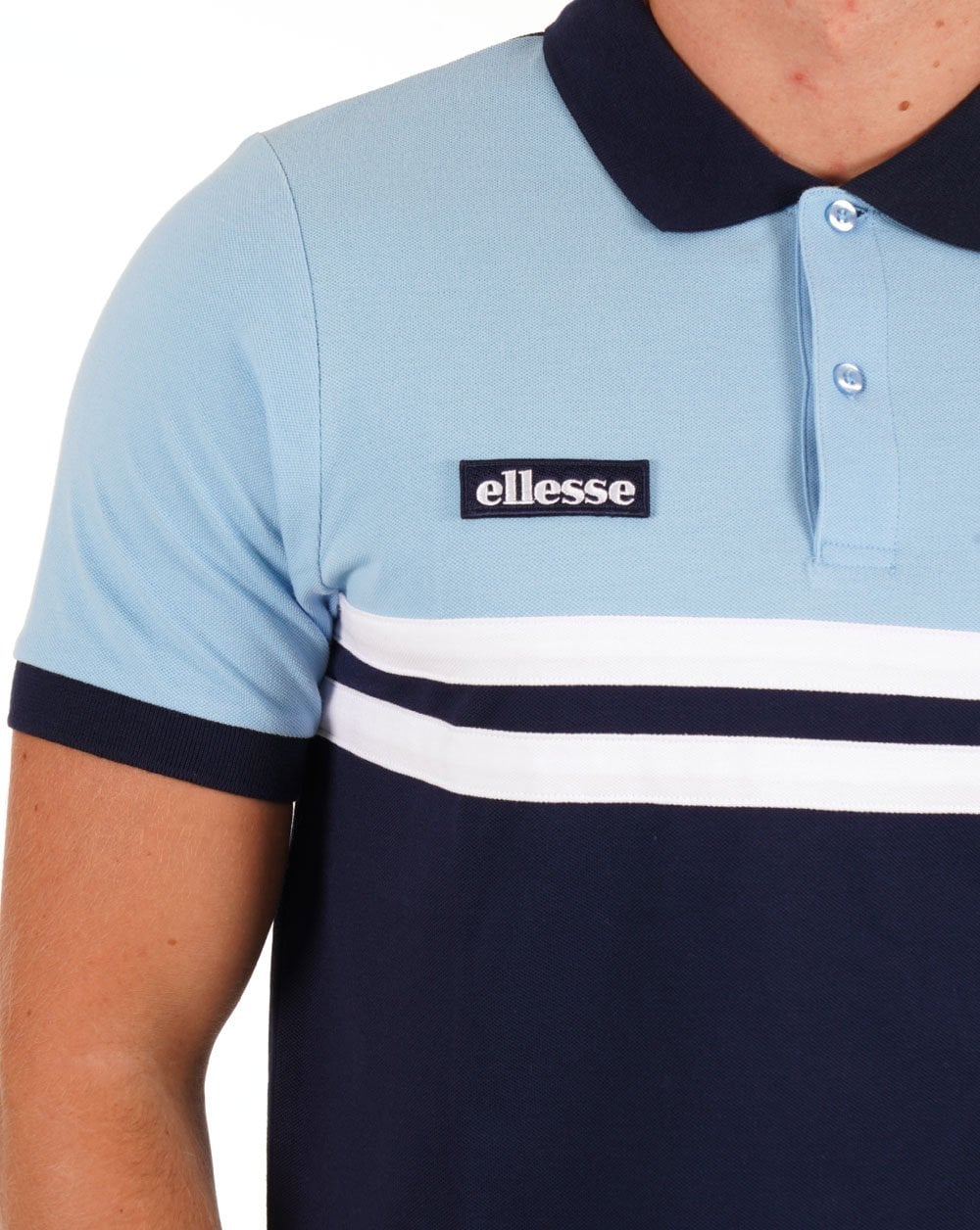 Ellesse Rimini Poloshirt Himmelblau/Marineblau