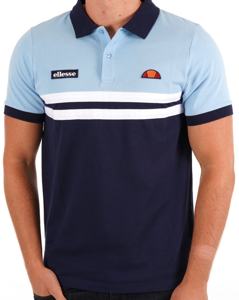 Ellesse Rimini Poloshirt Himmelblau/Marineblau