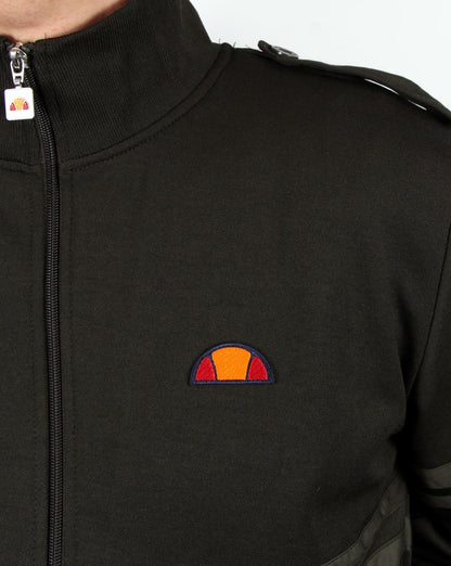 Ellesse – Rimini – Gestreiftes Trainingsoberteil in Khaki