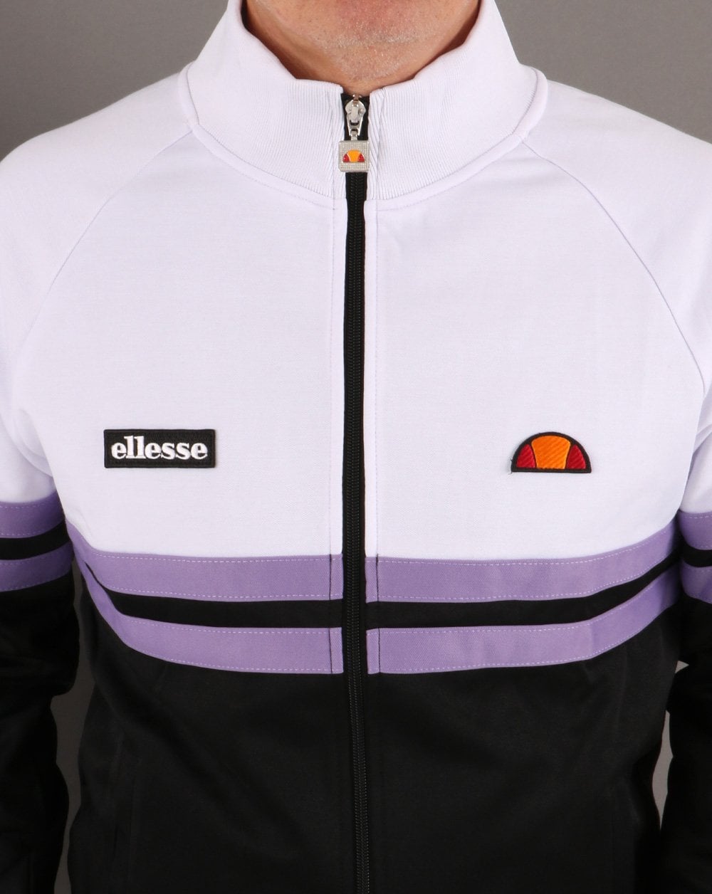 Ellesse Rimini Trainingsjacke Schwarz/Weiß/Flieder