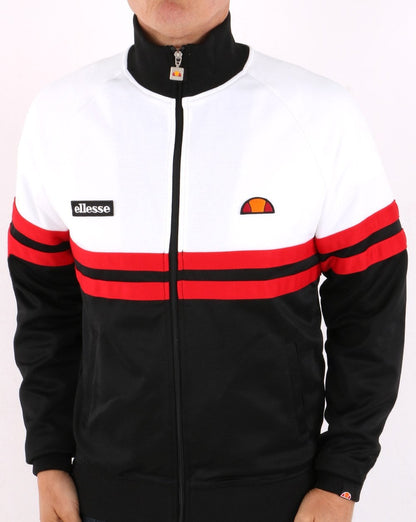 Ellesse Rimini Trainingsjacke Schwarz/Weiß/Rot