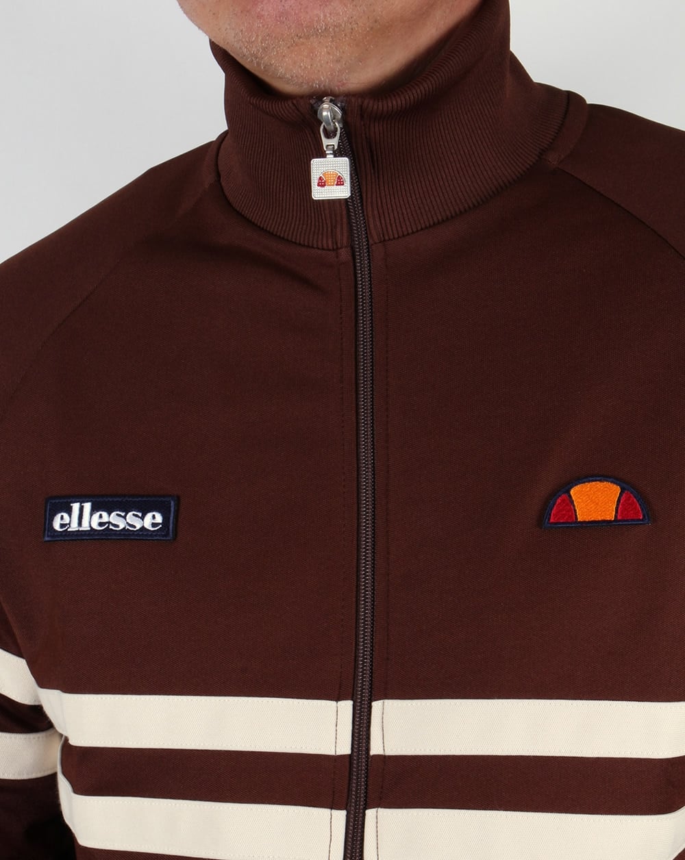 Ellesse Rimini Trainingsjacke Braun/Creme