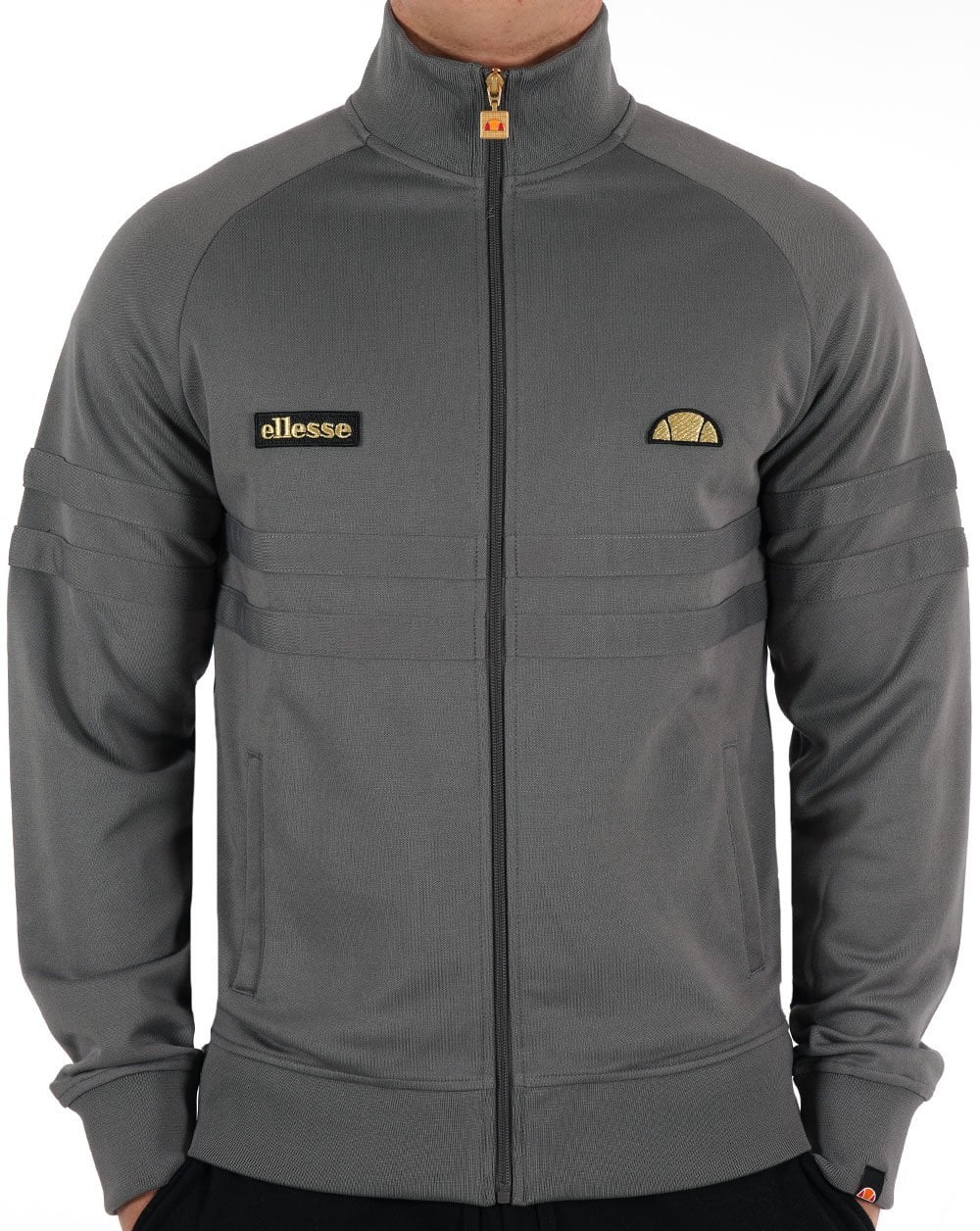 Ellesse – Rimini Trainingsjacke, Dunkelgrau/Gold