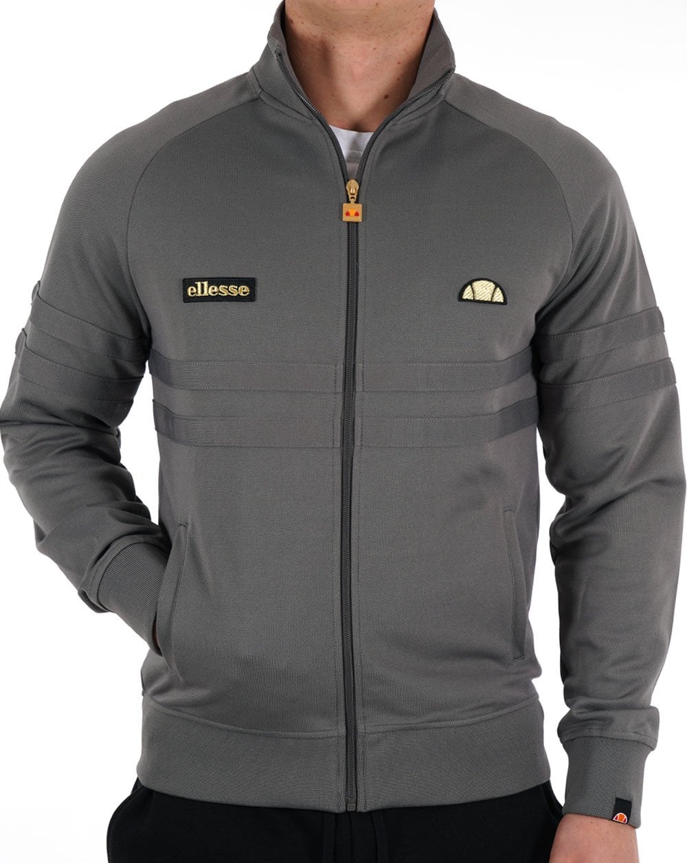 Ellesse – Rimini Trainingsjacke, Dunkelgrau/Gold