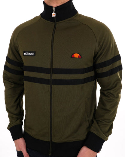 Ellesse – Rimini – Trainingsjacke in Dunkeloliv/Schwarz