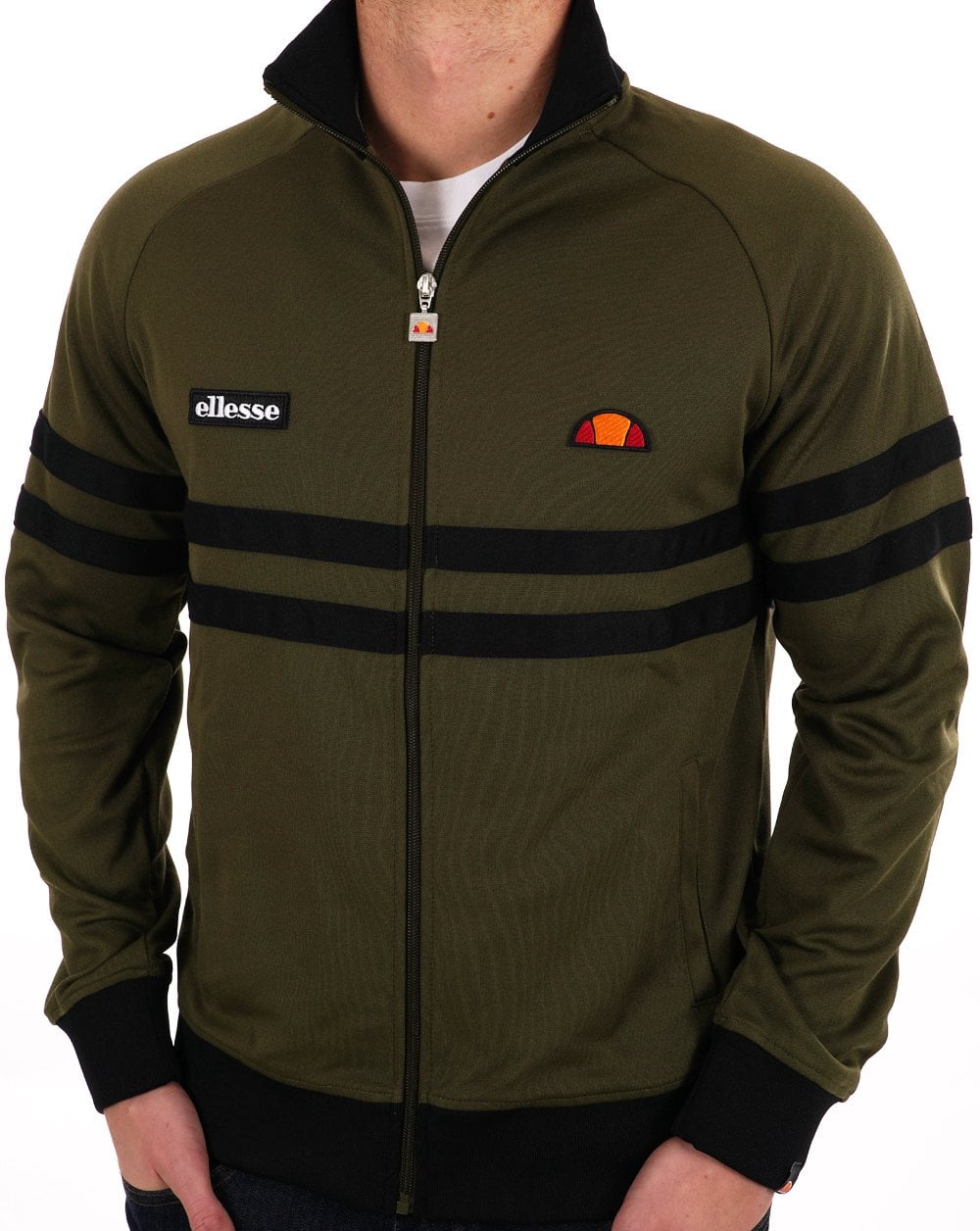 Ellesse Rimini Track Top Dk Olive Black