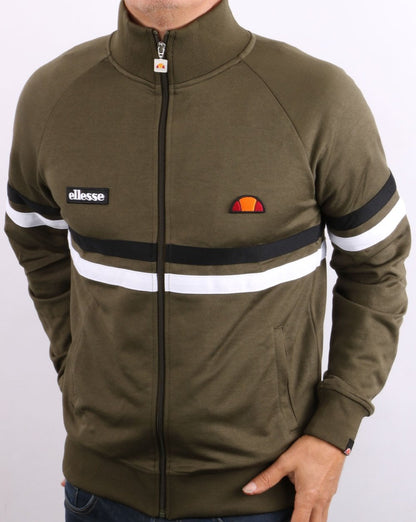 Ellesse Rimini Trainingsjacke Khaki/Schwarz/Weiß