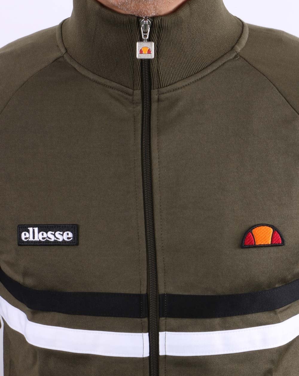 Ellesse Rimini Trainingsjacke Khaki/Schwarz/Weiß