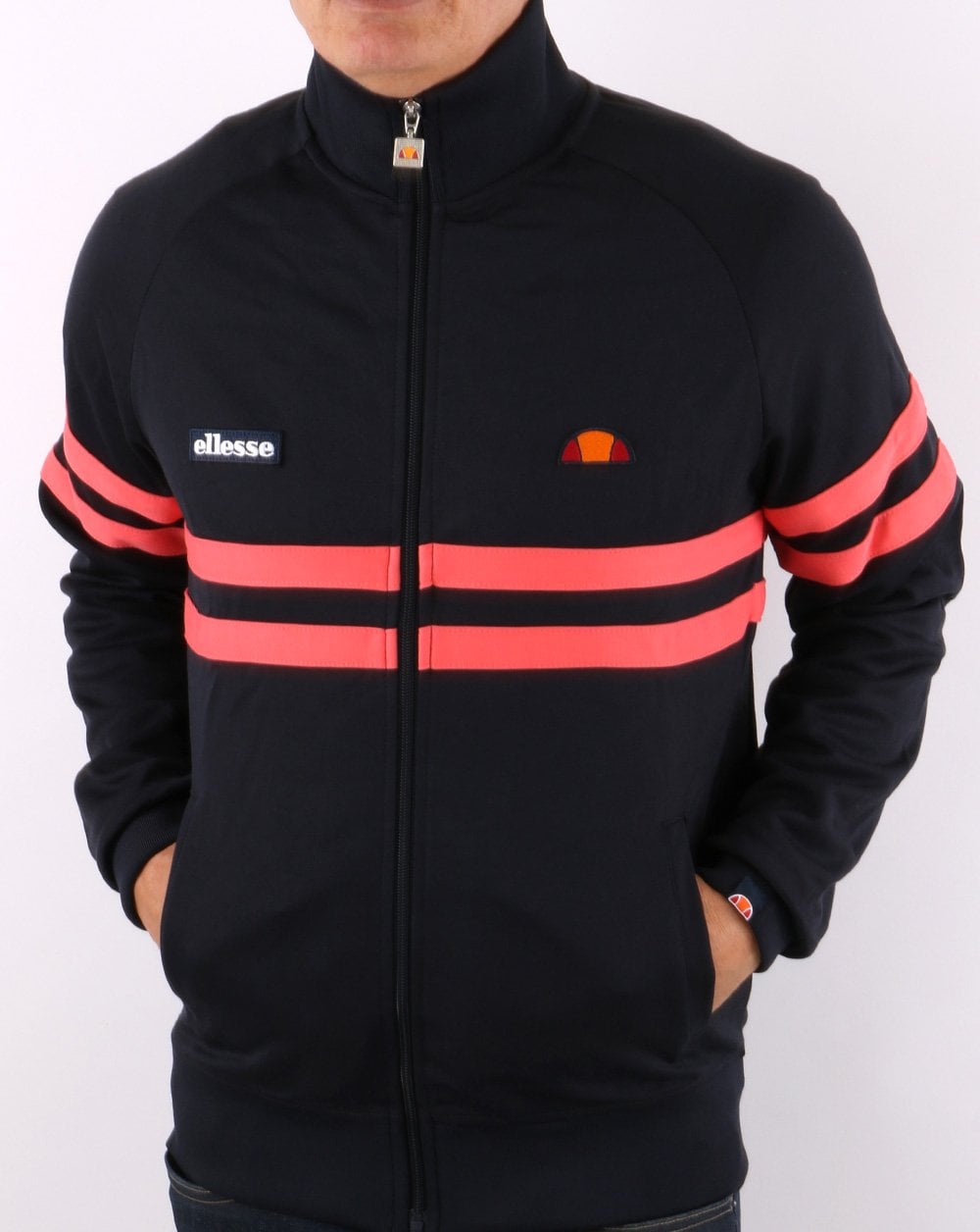Ellesse Rimini Track Top Navy/Coral