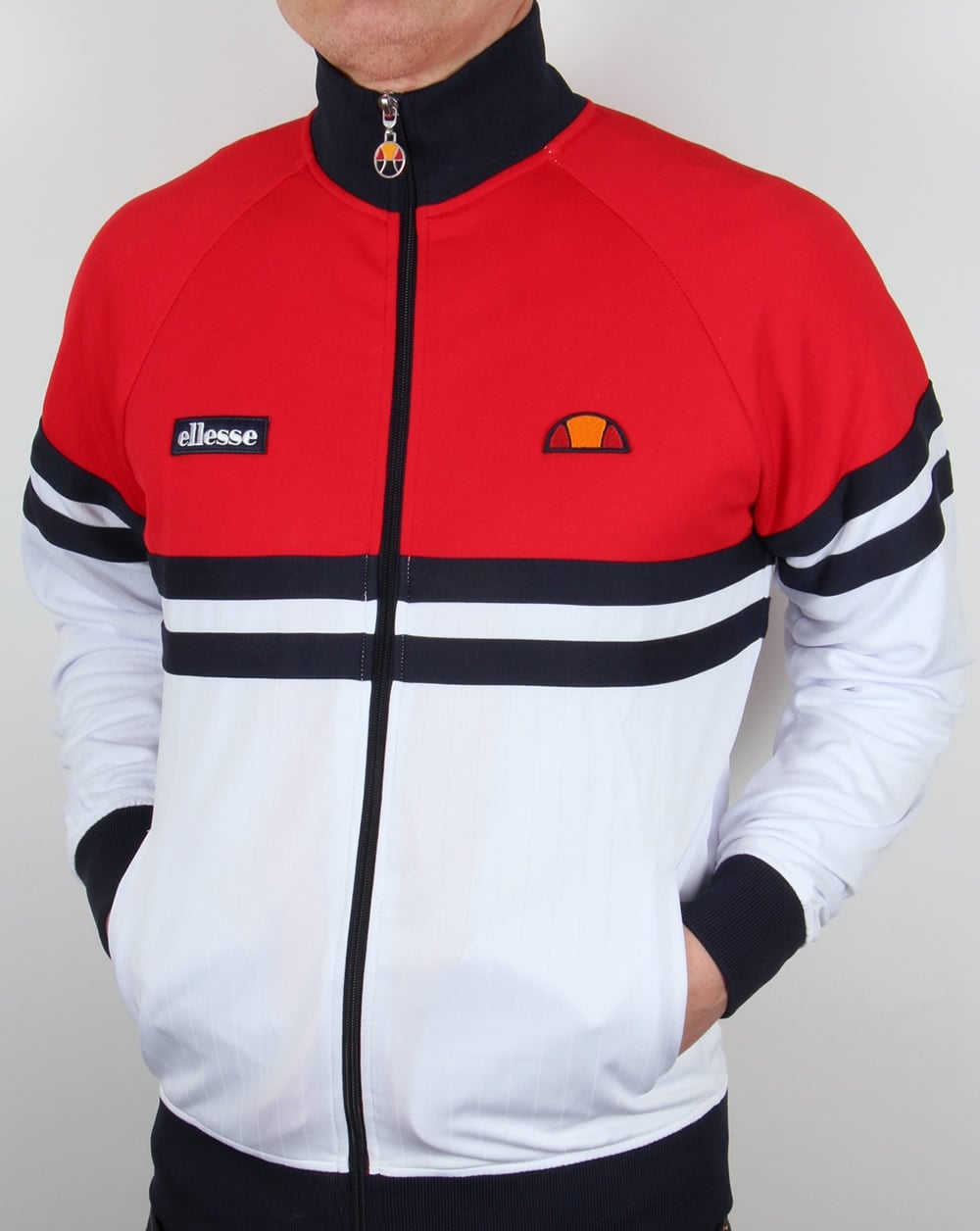Ellesse Rimini Track Top Red/White/Navy