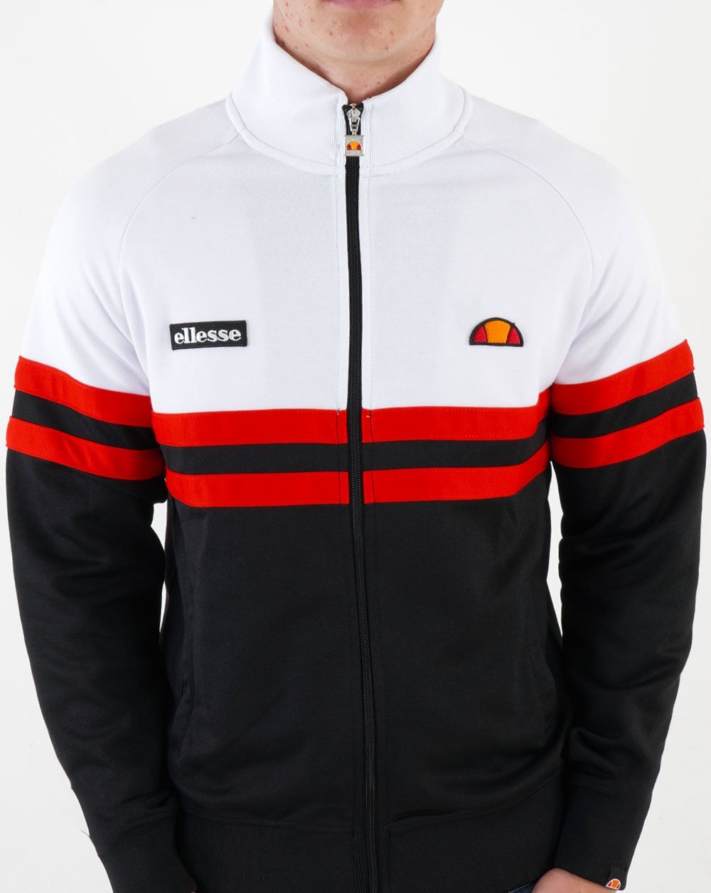 Ellesse Rimini Trainingsjacke Weiß/Schwarz/Rot