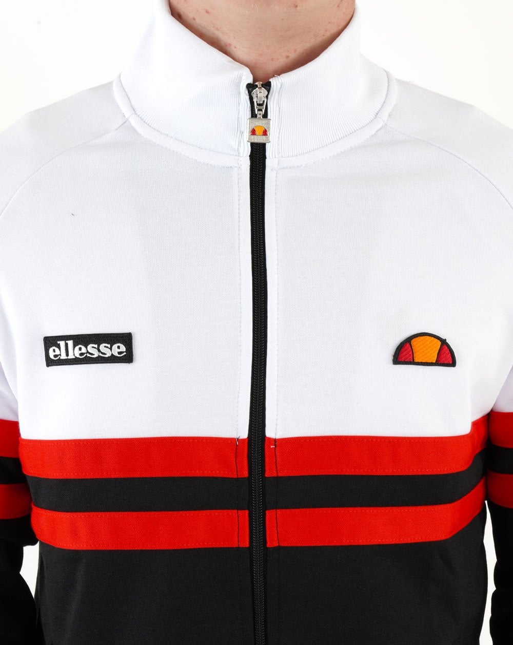 Ellesse Rimini Trainingsjacke Weiß/Schwarz/Rot