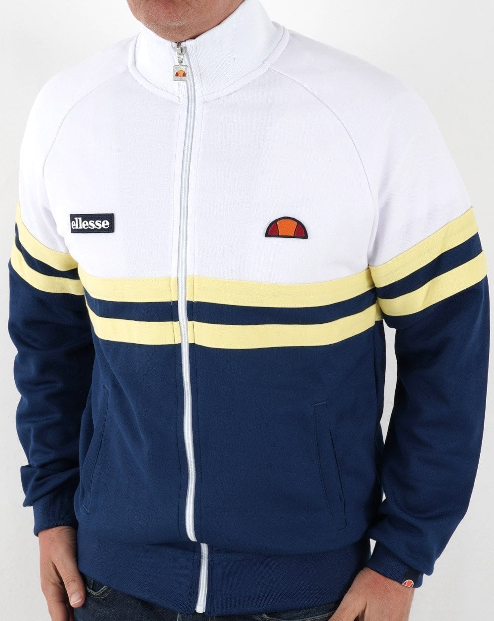 Ellesse Rimini Trainingsjacke Weiß/Blau/Gelb